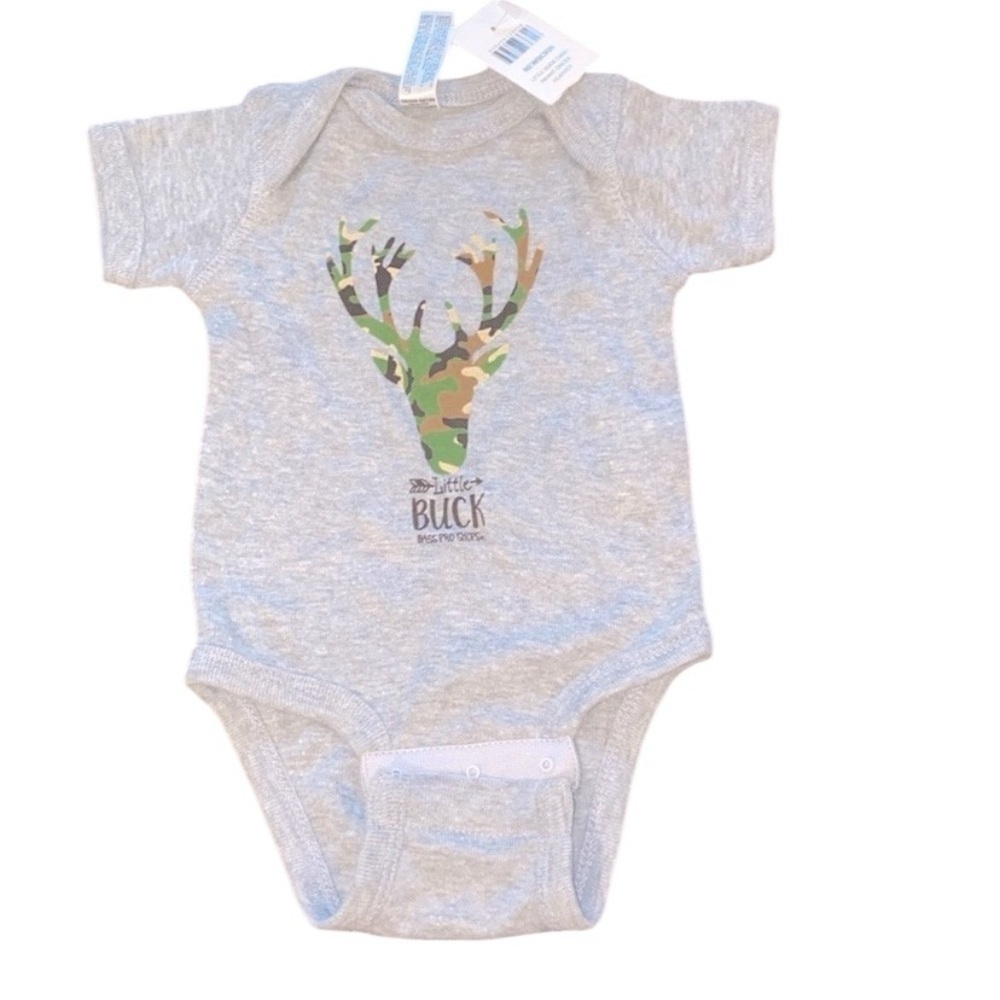 Rabbit skins little buck camouflage newborn grey one piece new with tags